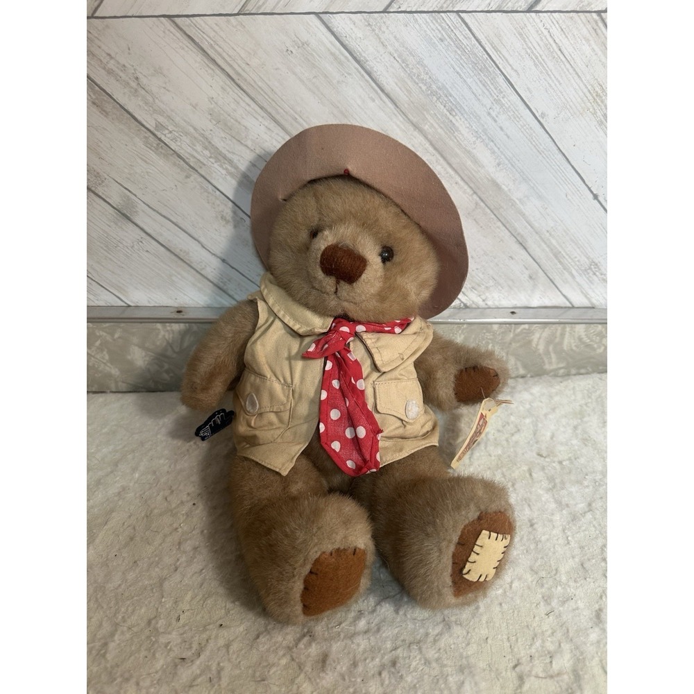 Vintage Applause "Teddy Tum Tum" Plush Bear Adventurer Outfit & Tags Attached